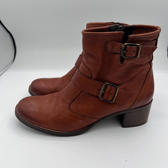 Paul Green Brown Leather Ankle Boots – Size 6.5 - Picture 3 of 13